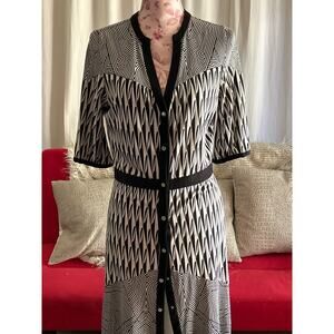 Black White Dress Diane Von Furstenberg Size 12 office siren